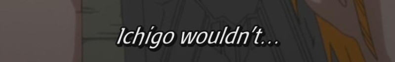 Ichigo wouldn't