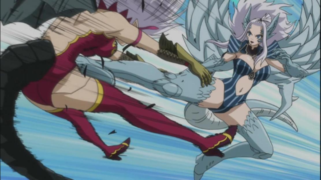 Mirajane's Demon Halphas takes Satan Soul out