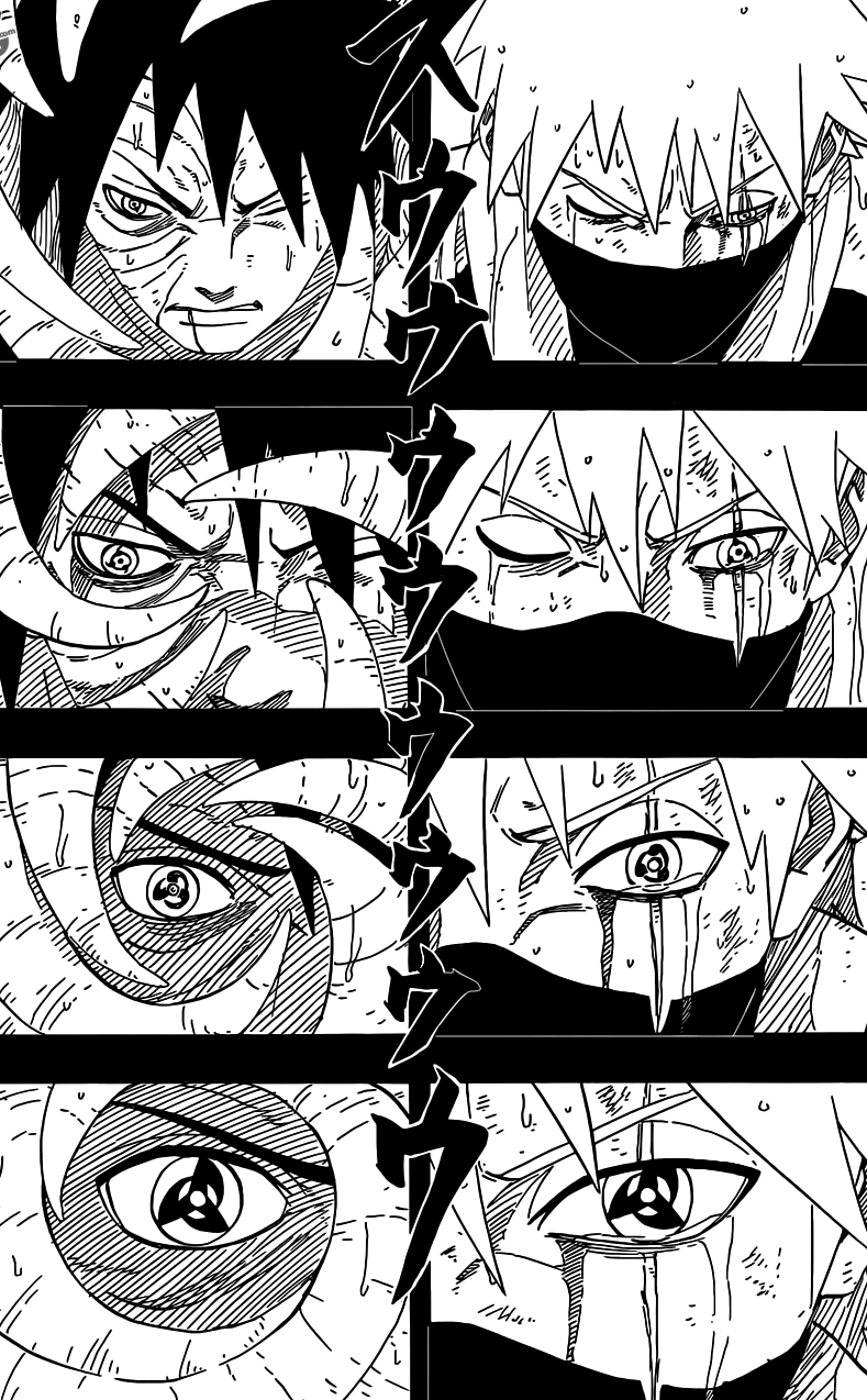 Obito and Kakashi obtain Mangekyou Sharingan