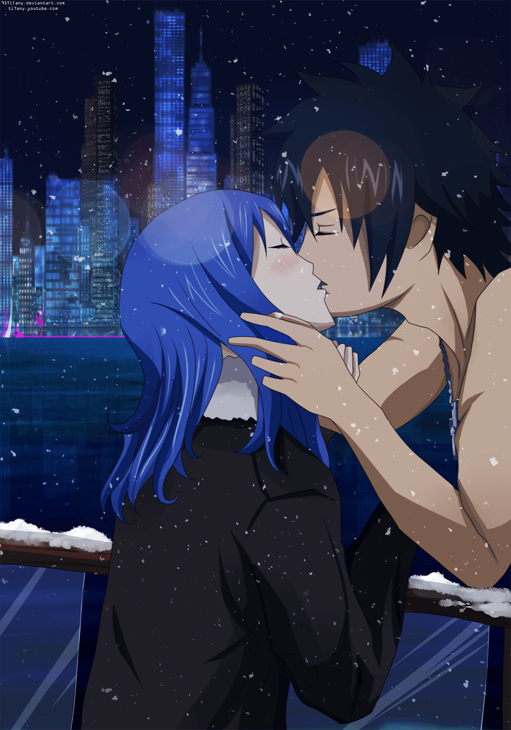 gruvia___gray_x_juvia___christmas_kiss_by_95tifany-d5owcwl