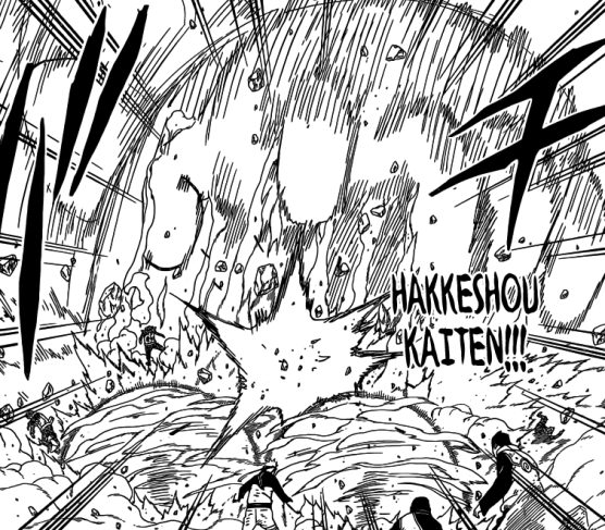 Neji and Hyuga's Hakkeshou Kaiten