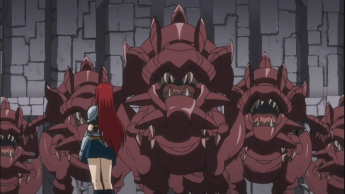 Erza against many monster