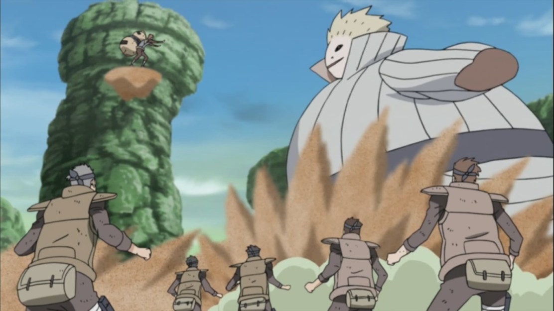 Gaara against Mizukage's Steam Imp