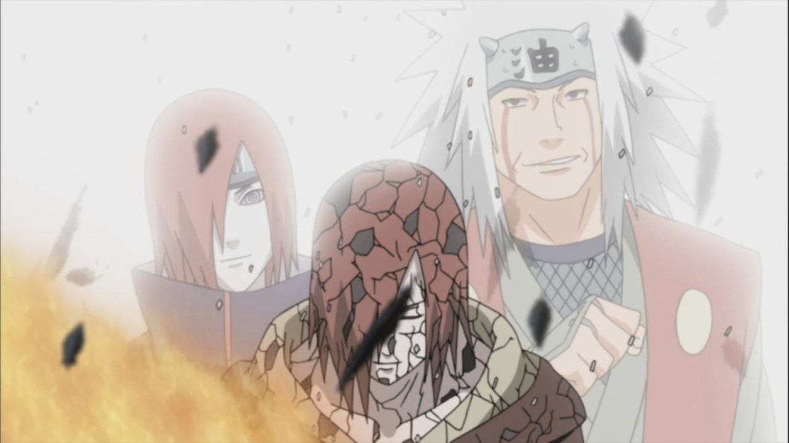 Jiraiya and Nagato look at Naruto