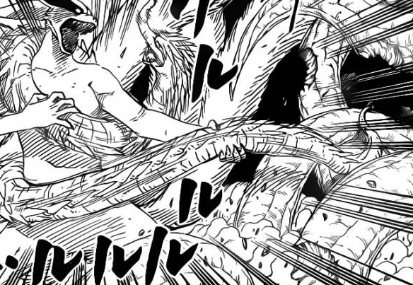 Kurama against Hashirama's snake