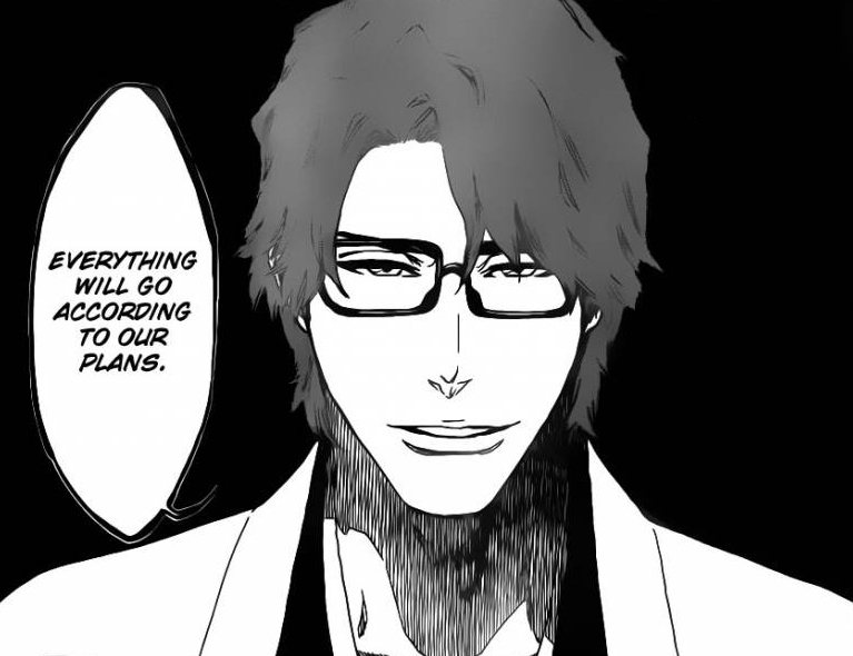 Aizen during his plan to look for Shinji's Vizards