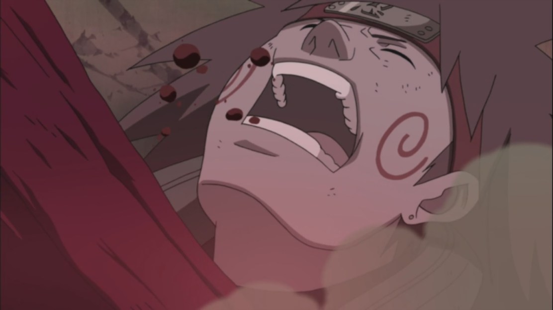 Choji getting beat down