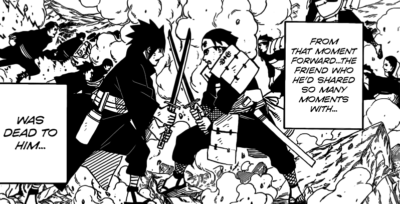 Madara and Hashirama attack each other