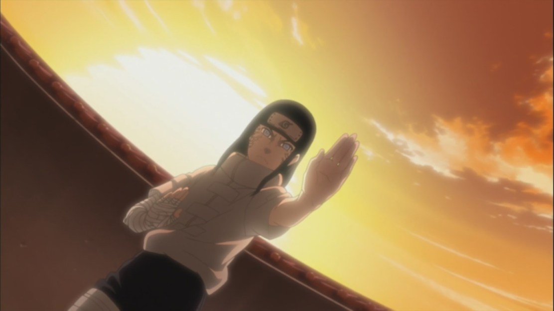 Neji keeps on fighting Hinata