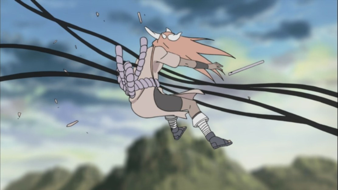 Tayuya attacked by Shikamaru