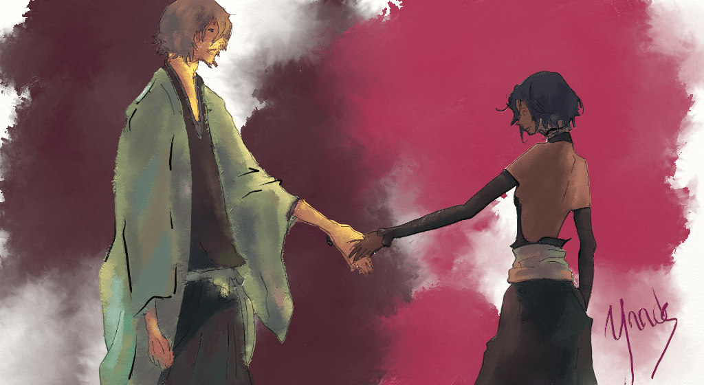 kisuke_and_yoruichi_by_ynnck-d615360