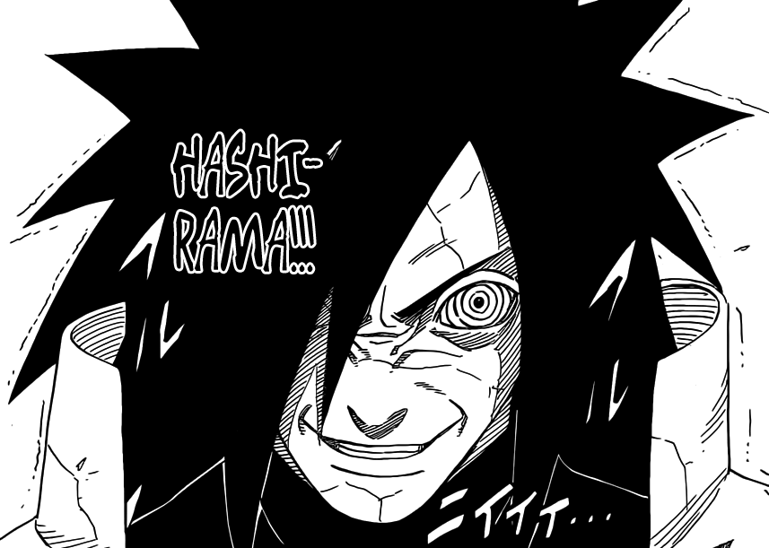 Madara senses Hashirama