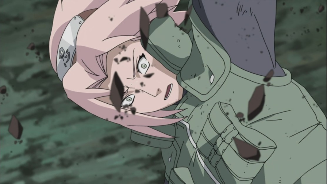 Saskura is hurt Shadow Clone