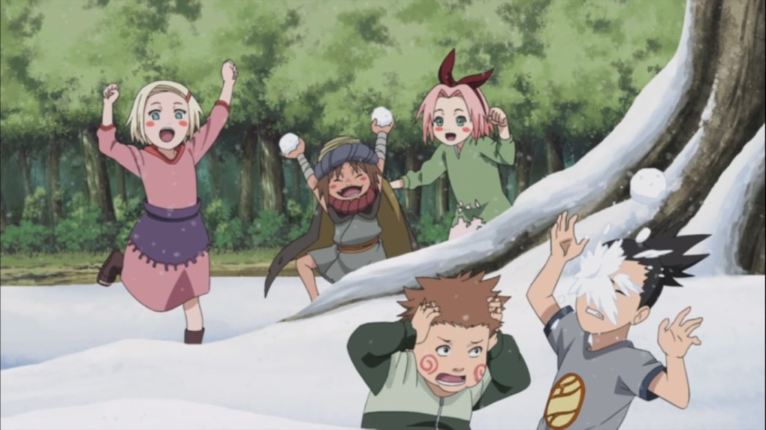 Everyone playing with snow