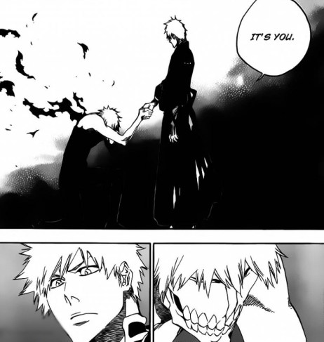 Ichigo finds Zangetsu with Mask