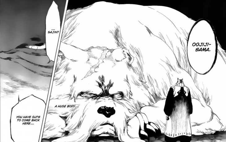 Sajin talks to huge dog