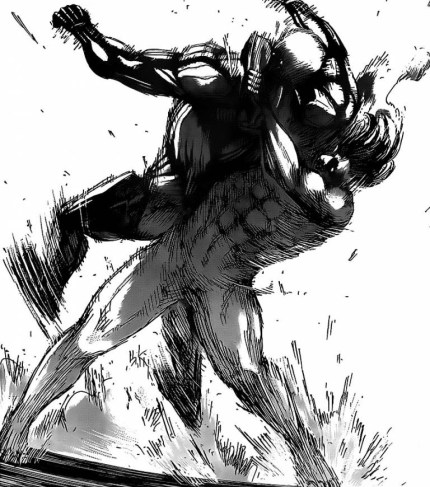 Eren trips Armored Titan