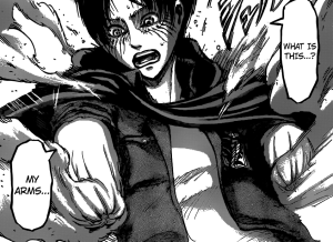 Eren's hands cut off wakes up