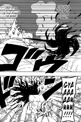 Natsu and Sasuke's attack hits