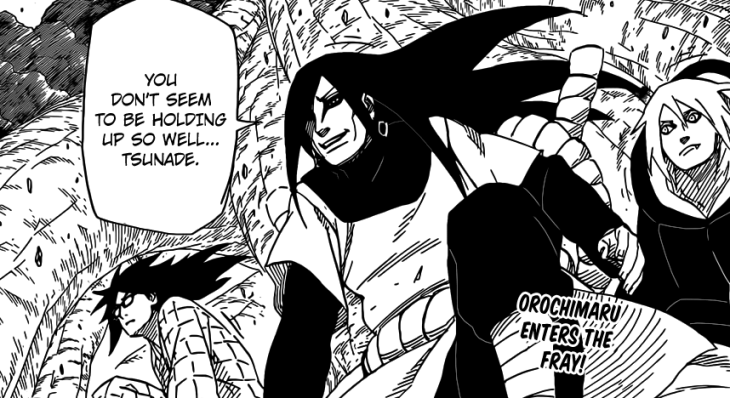Orochimaru arrives at Tsunade