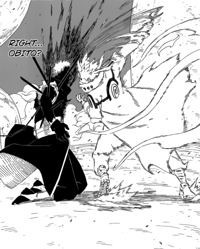 Minato hits Obito