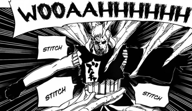 Obito stitches himself together