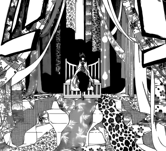 Senjumaru Shutara with her fabrics