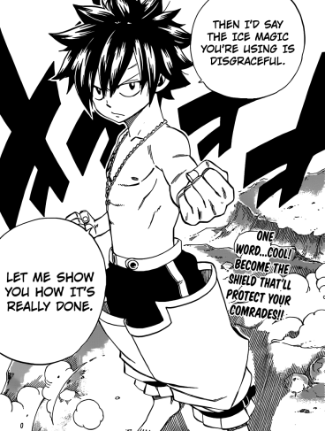 Gray to show enemy how to do Ice Magic