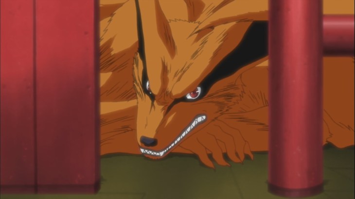 Kurama listens to Naruto