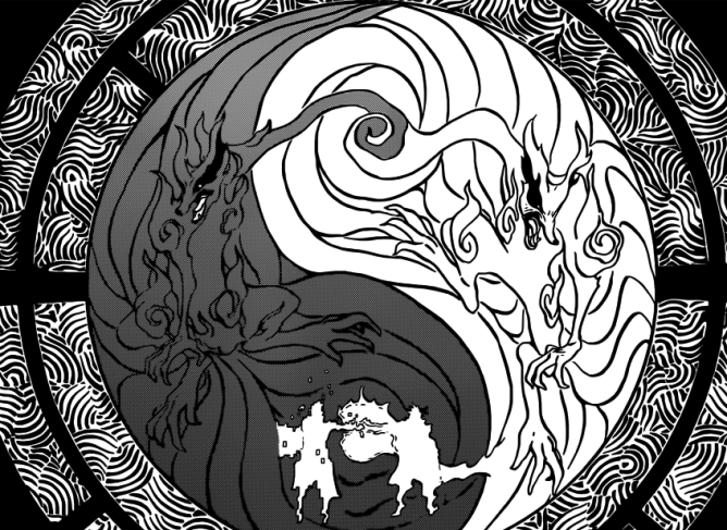 Kurama's dark and light Naruto Minato