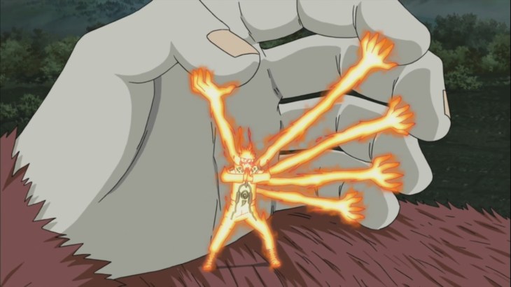 Naruto stops Son Goku arms