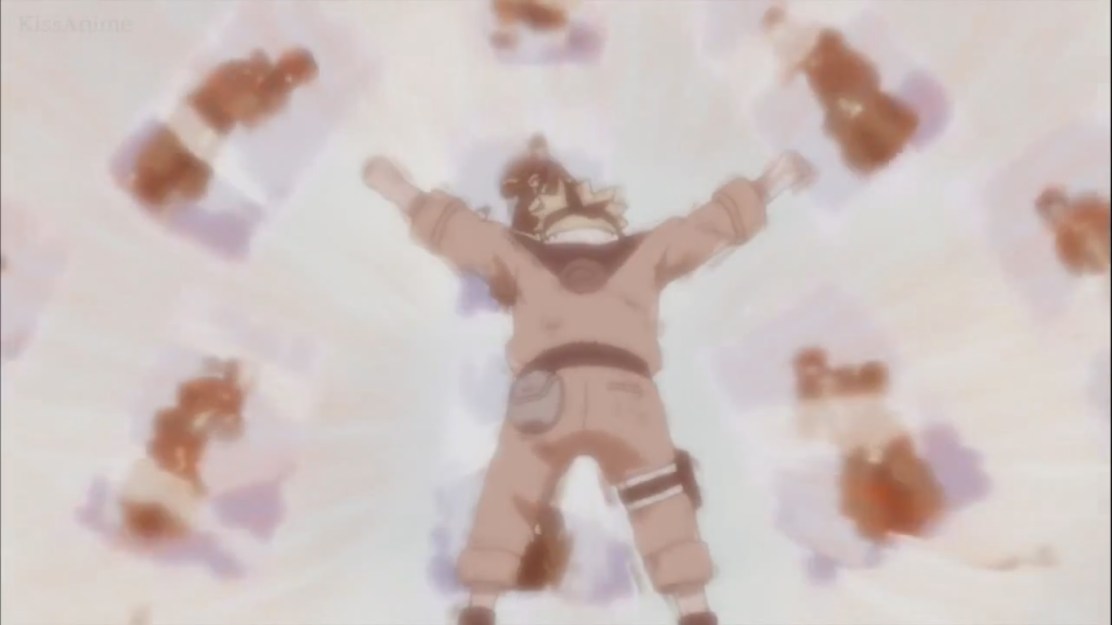 Naruto uses Kurama powers for the first time