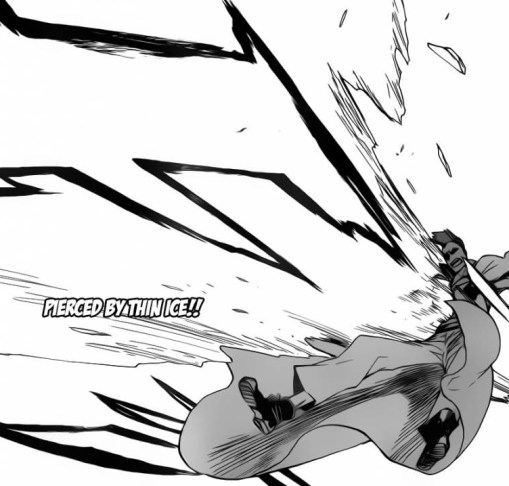 Bazz-B pierced by Toshiro's Vacuum Ice Blade