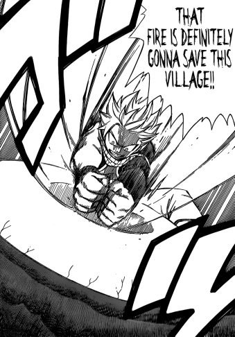 Natsu believes Eternal Flame to save Village