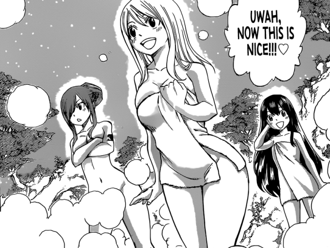 Wendy Lucy and Erza go to hot spring