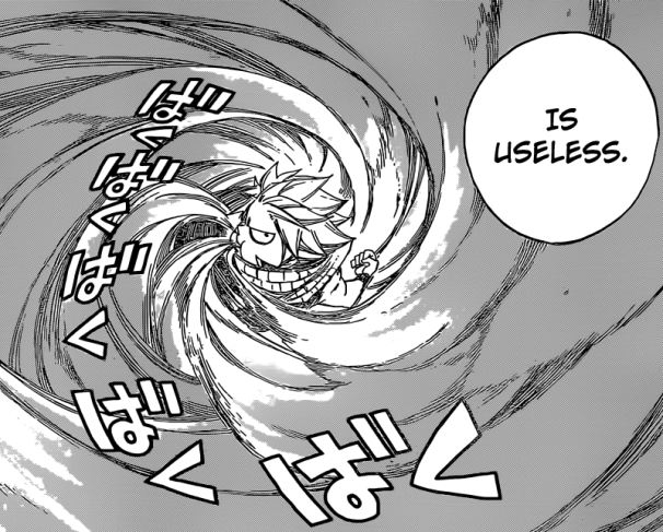 Natsu absorbs Jackal's explosions