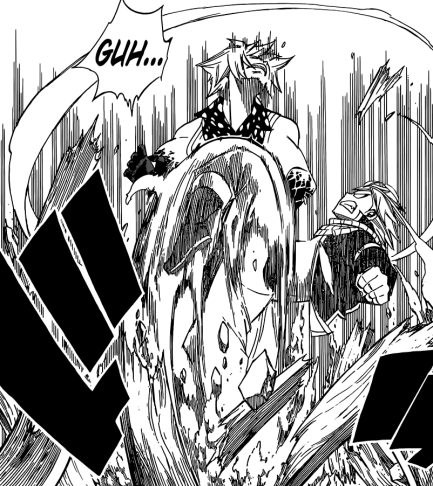 Natsu knee kicks Jackal