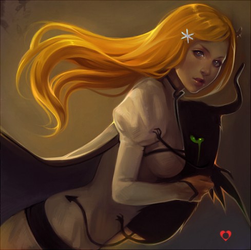 Orihime and Ulquiorra by Kagi-Ho