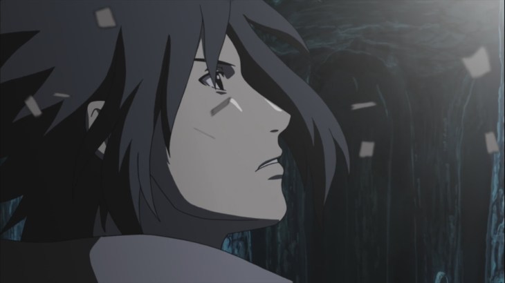 Sasuke looks at Itachi