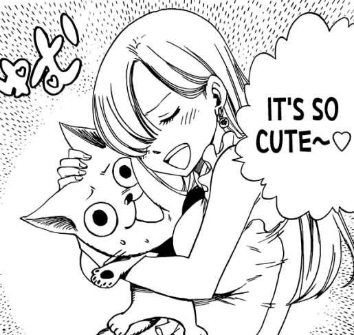 Elizabeth hugs Happy