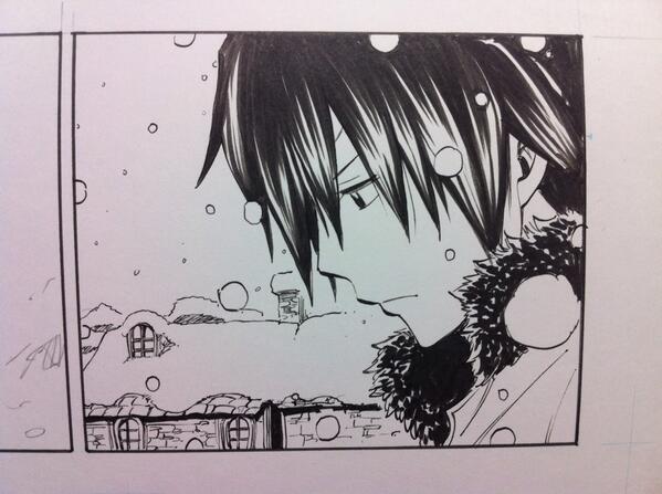 Gray in a white christmas Fairy Tail