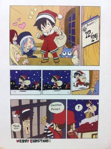 Hiro Mashima presents Gray as Santa in English Fairy Tail