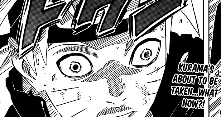 Naruto is pulled out from Kurama