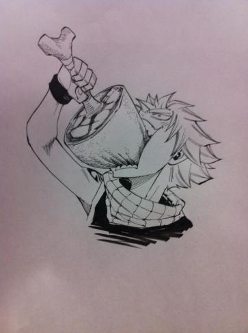 Natsu eating Fairy Tail Christmas