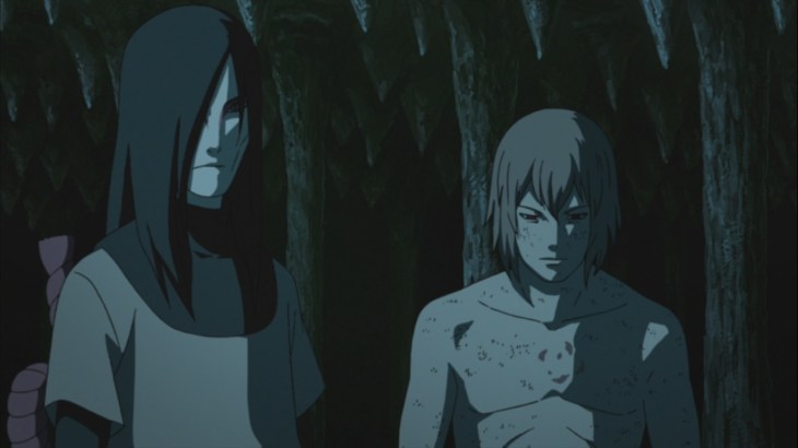 Orochimaru undoes Kabuto's Sage Transformation