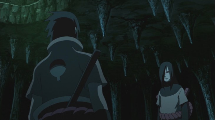 Sasuke talks to Orochimaru