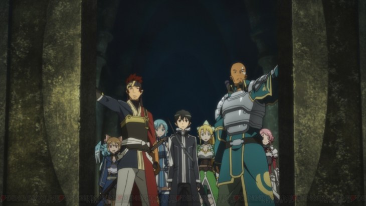Sword Art Online Kirito and friends enter dungeon