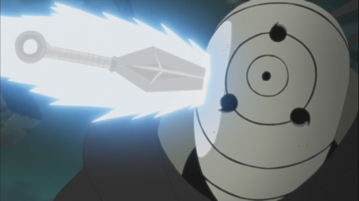 Tobi faces Kakashi's Kunai
