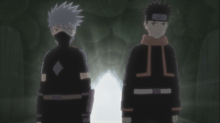 Kakashi and Obito arrive to save Rin