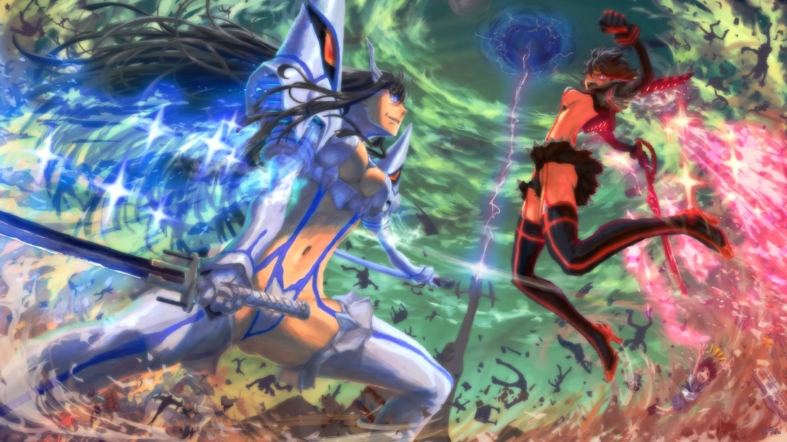 Matoi Ryuuko vs Kiryuin Satsuki Kill La Kill Fighting Scene